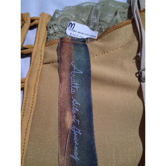 Y2K Aratta Velvet Dreams Womens size Small Lace Fairycore Romantic Whimsi Dress - Picture 11 of 12